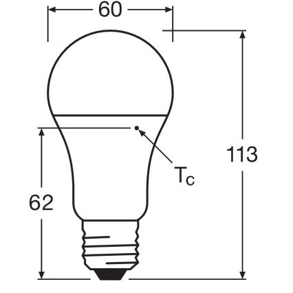 10er-Set LED-Glühbirne CLASSIC A75 E27/10W/230V 4000K - Osram