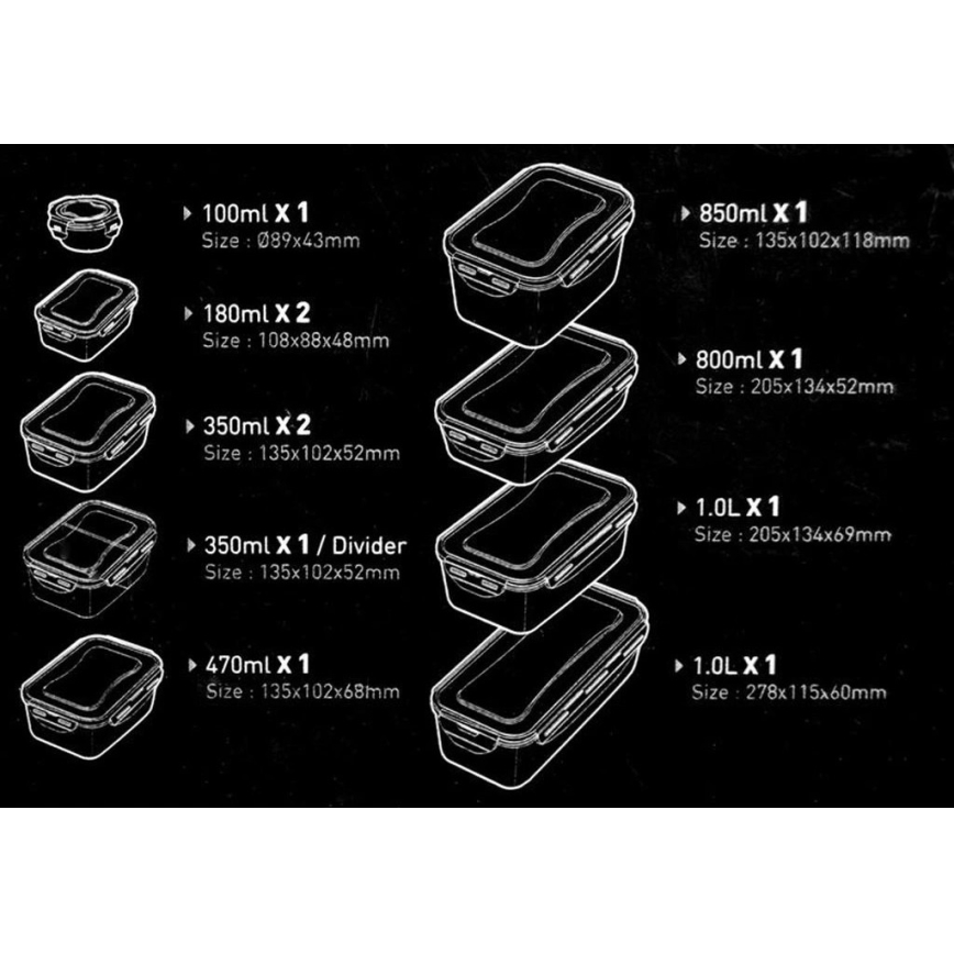 11-teiliges Vorratsdosen-Set LOCK für Lebensmittel