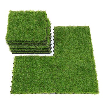 11er-Set Kunstrasen 30×30 cm, 20 mm, grün