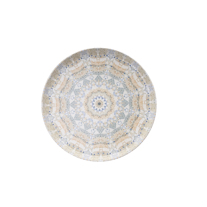 12-teiliges, farbenfrohes Porzellan-Set