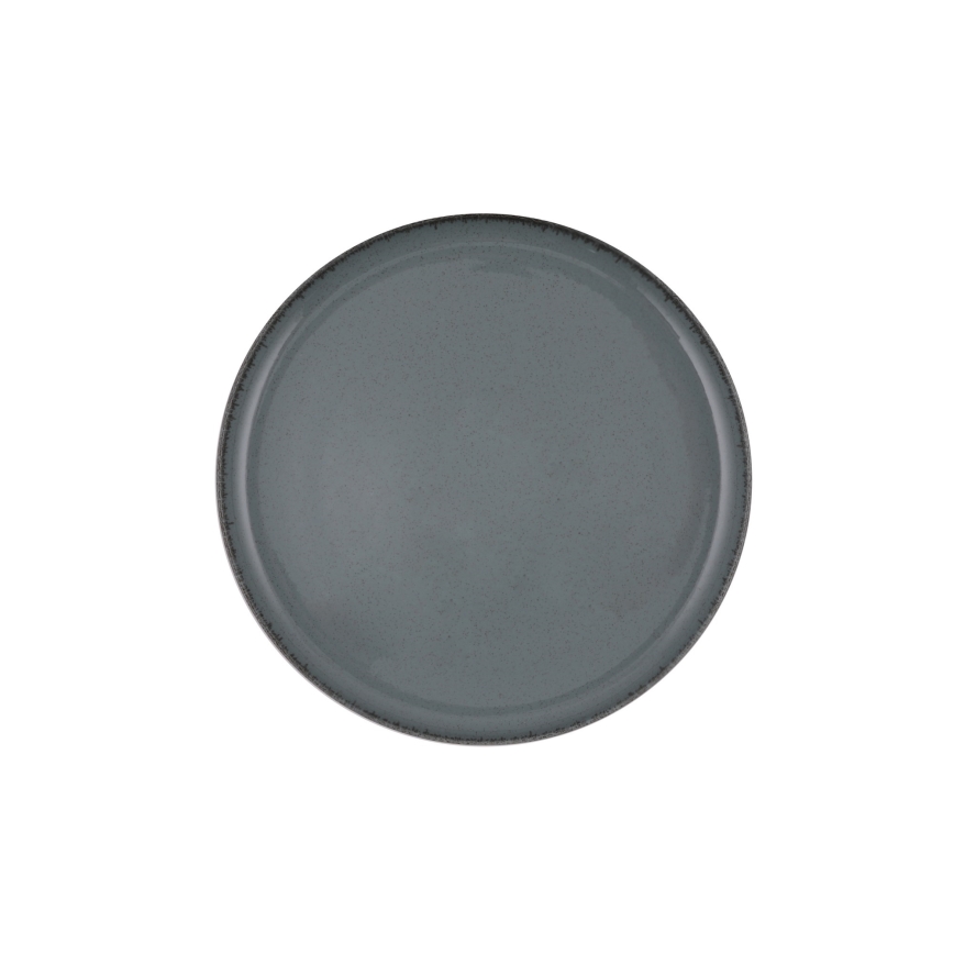 16-teiliges Geschirrset, grau/Porzellan