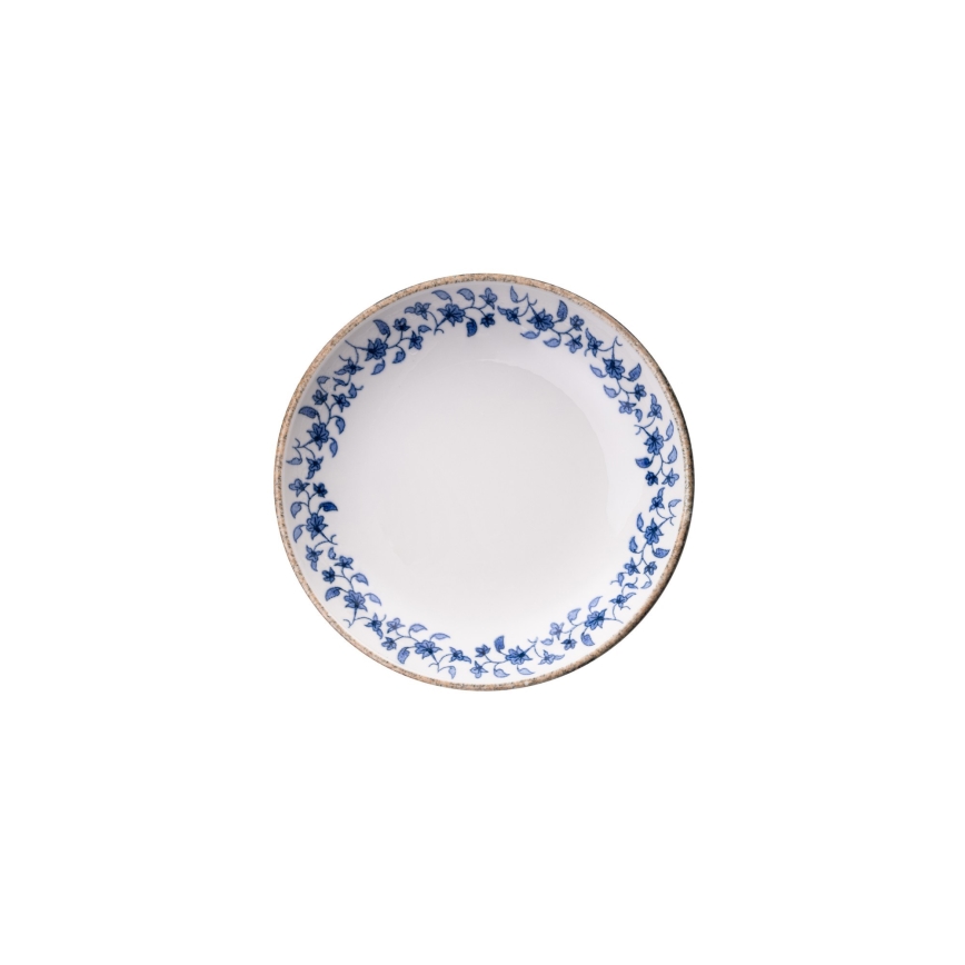 18-teiliges Geschirrset weiß/blau/Porzellan