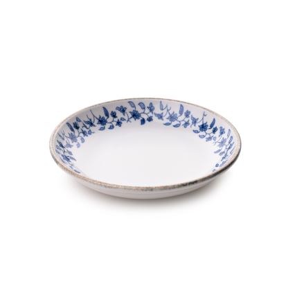 18-teiliges Geschirrset weiß/blau/Porzellan