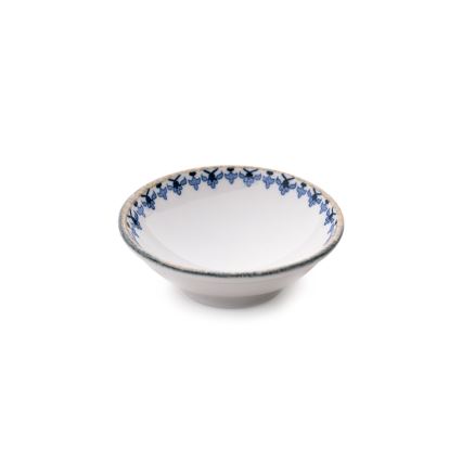 18-teiliges Geschirrset weiß/blau/Porzellan