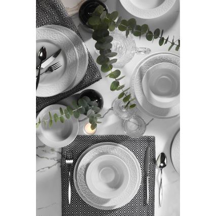 18-teiliges Geschirrset, weiß/Porzellan