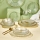 24-teiliges Ess-Set, transparent/goldfarben, Glas