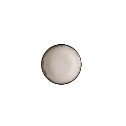 24-teiliges Essservice aus Porzellan, weiß/braun