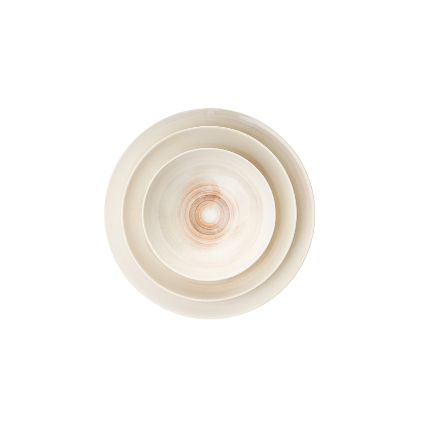 24-teiliges Geschirrset beige/Porzellan