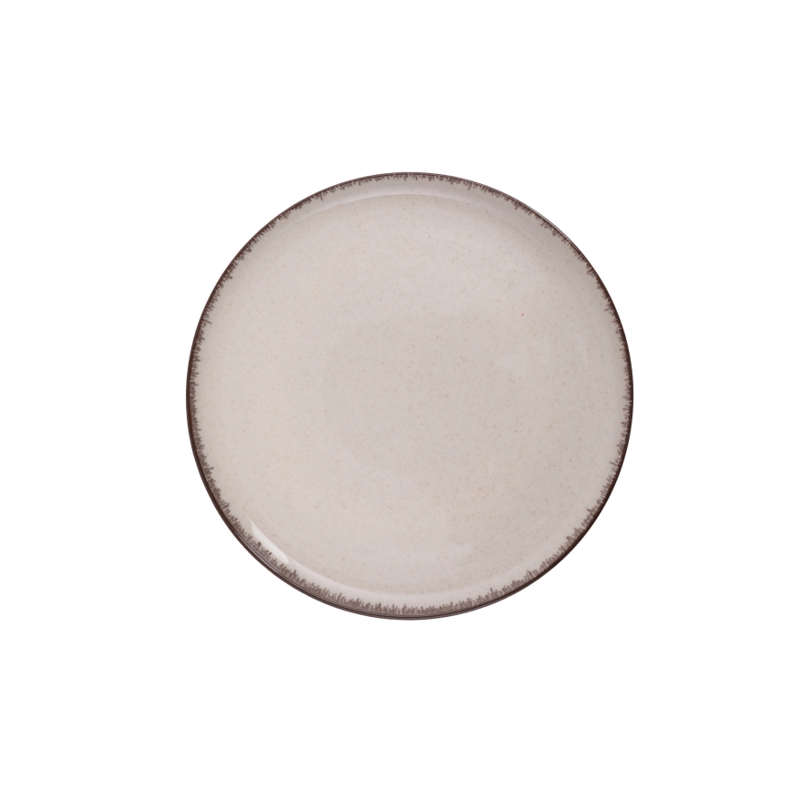 24-teiliges Geschirrset beige/Porzellan