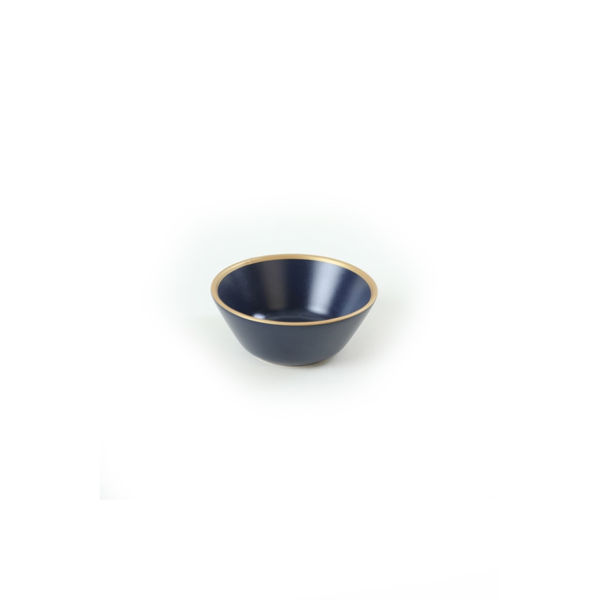 24-teiliges Geschirrset, blau/gold, Keramik