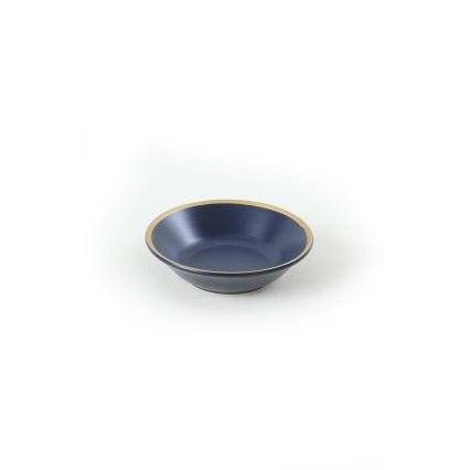 24-teiliges Geschirrset, blau/gold, Keramik