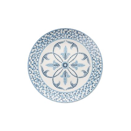 24-teiliges Geschirrset blau/Porzellan