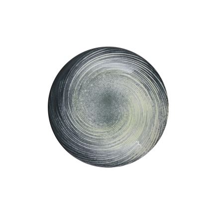 24-teiliges Geschirrset grün/schwarz/Porzellan