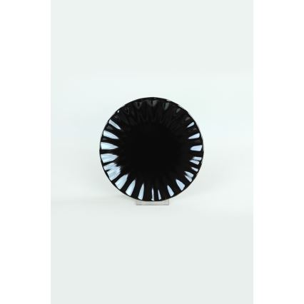 24-teiliges Geschirrset, schwarz/Steingut