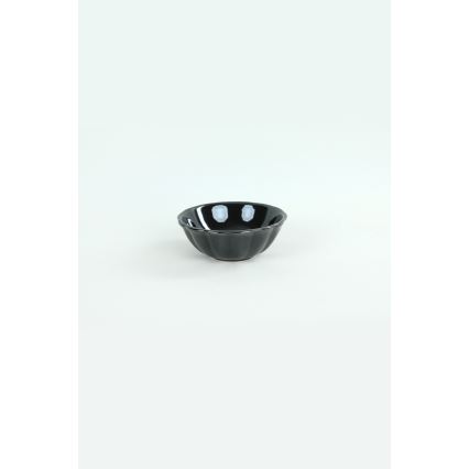 24-teiliges Geschirrset, schwarz/Steingut