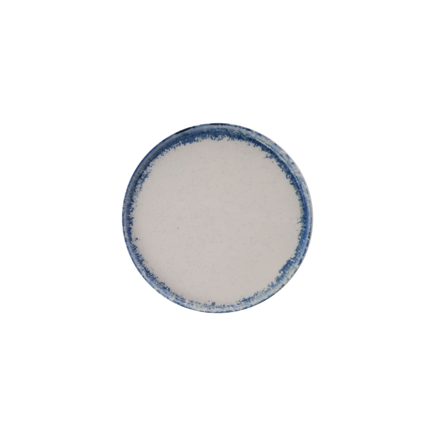 24-teiliges Geschirrset, weiß/blau, Porzellan