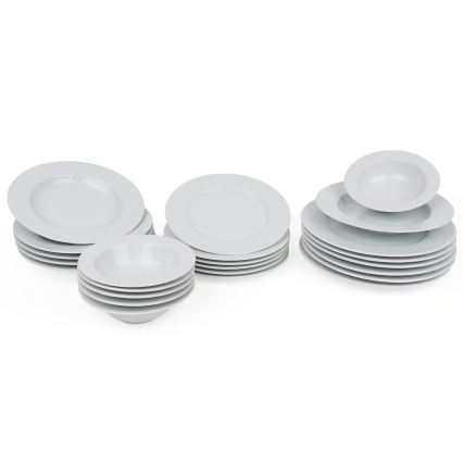 24-teiliges Geschirrset, weiß/Porzellan