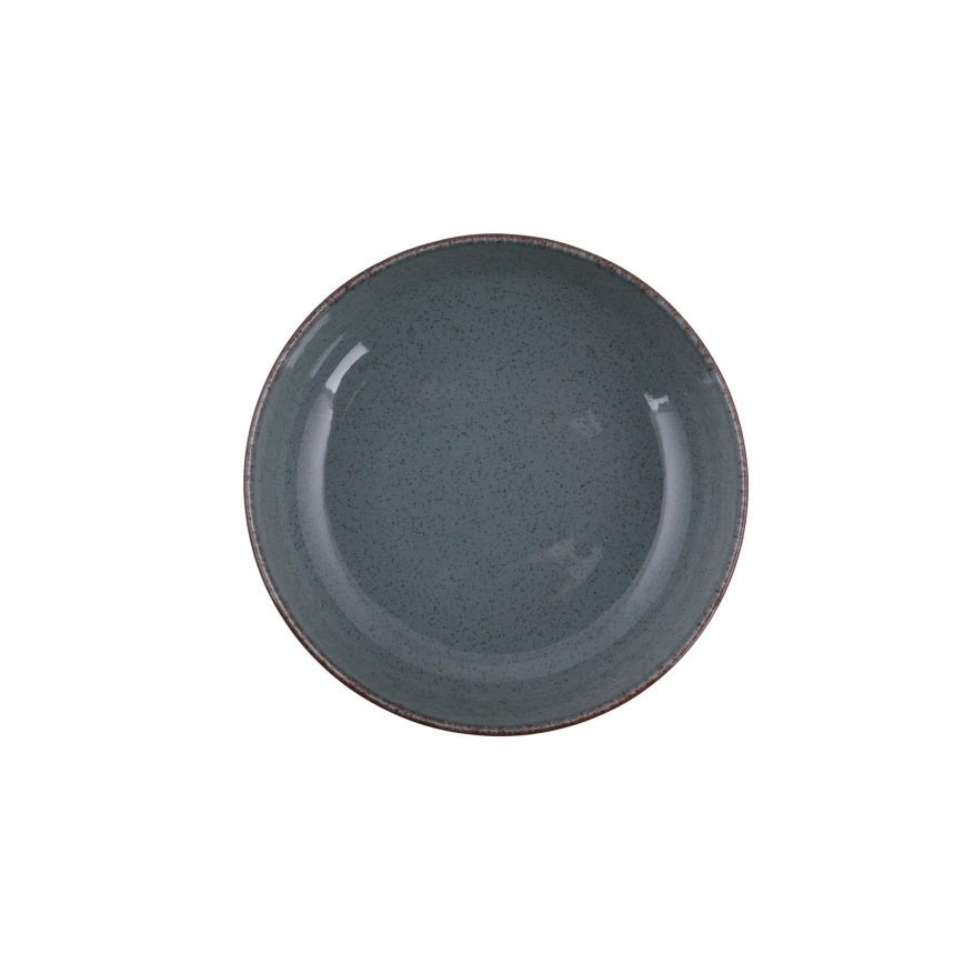 24-teiliges Porzellan-Geschirrset, blau