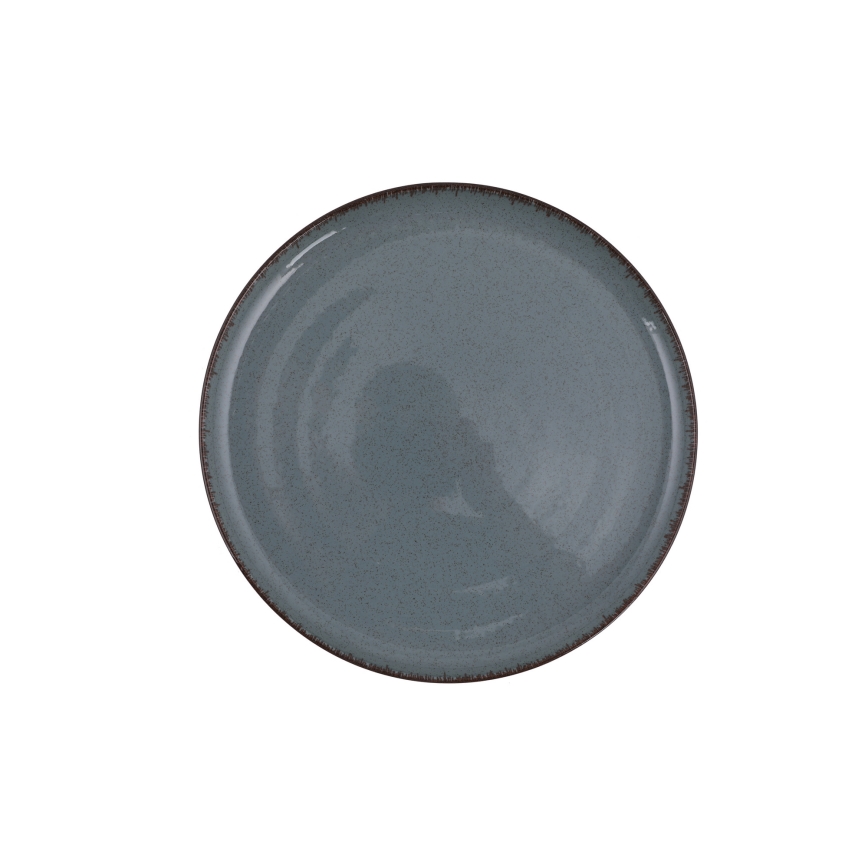 24-teiliges Porzellan-Geschirrset, blau