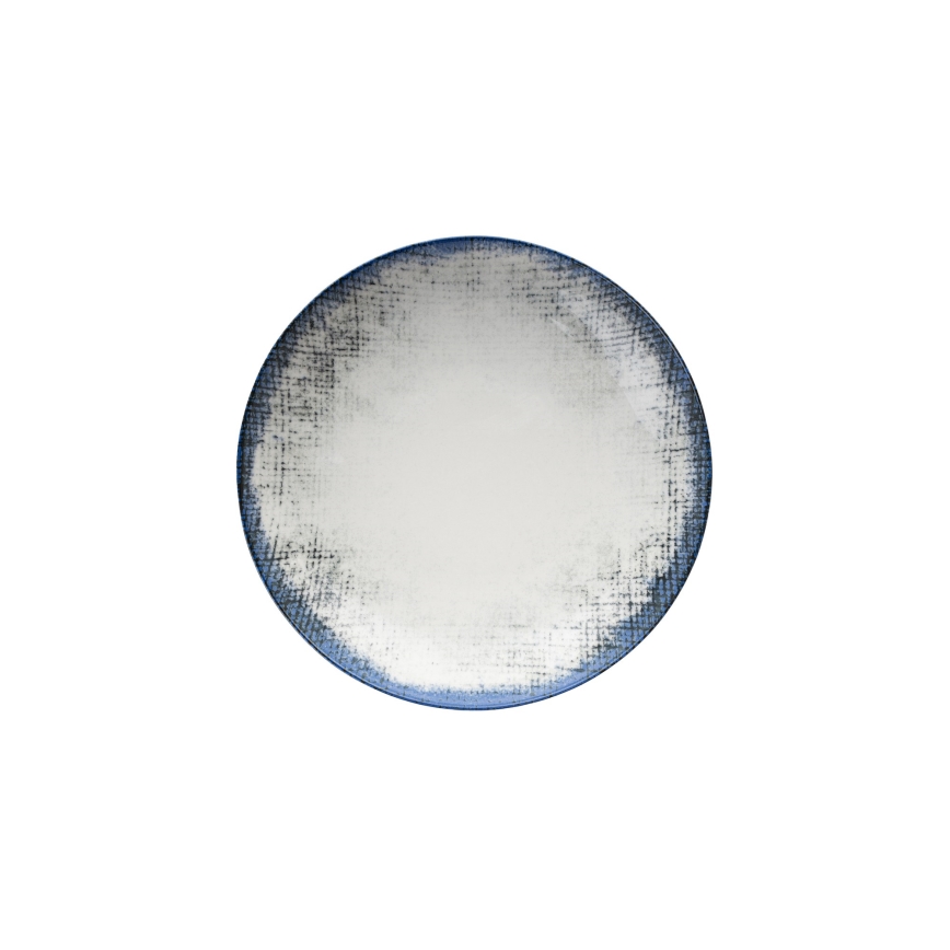 24-teiliges Speiseservice, weiß/blau, Porzellan