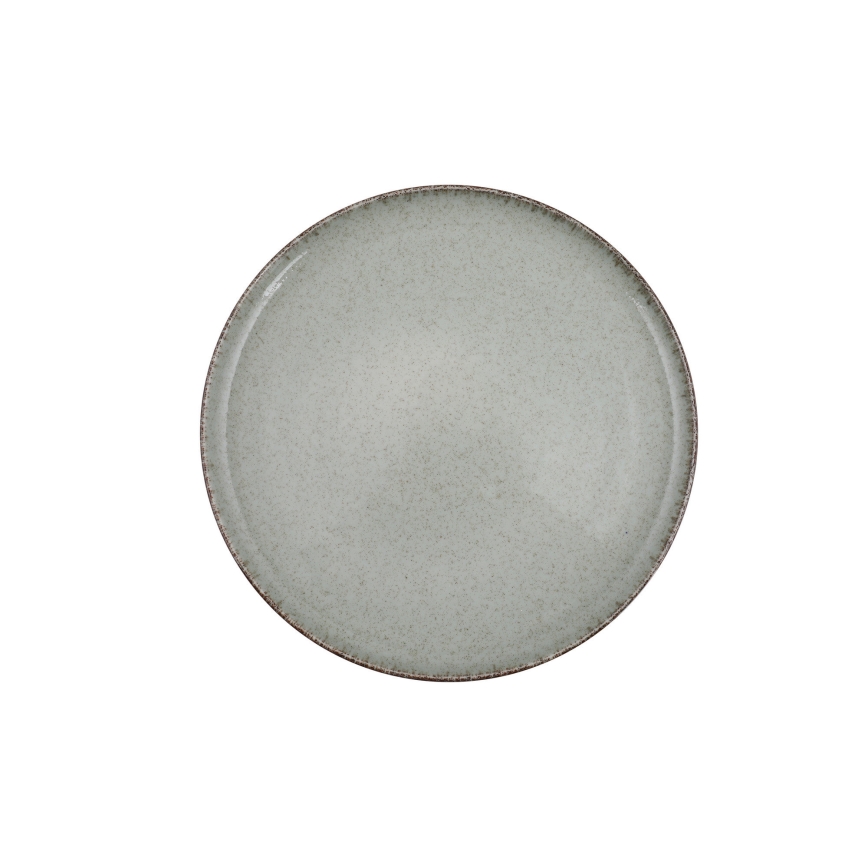 24-teiliges Tafelservice, grün/Porzellan