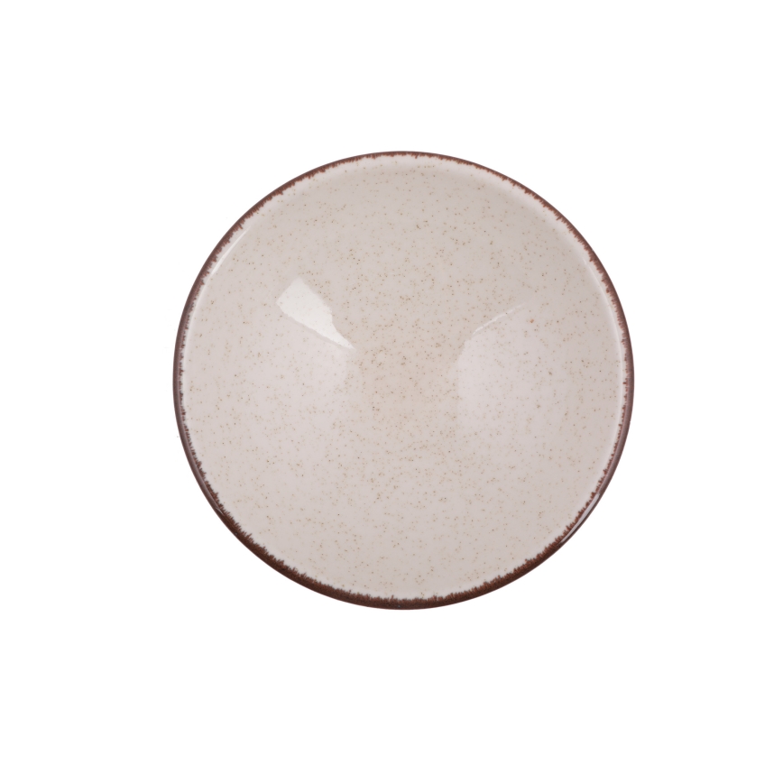 24-teiliges Tafelservice in Beige aus Porzellan