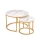 2er-Set Couchtisch PACILA, Marmor-Optik/goldfarben