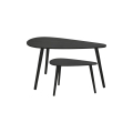 2er-Set Couchtisch SOLE 60/80x30/40 cm schwarz