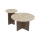 2er-Set Couchtische PURO Ø 40/70 cm Nussbaum/Beige