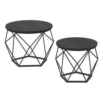 2er-Set Couchtische TALIA, schwarz