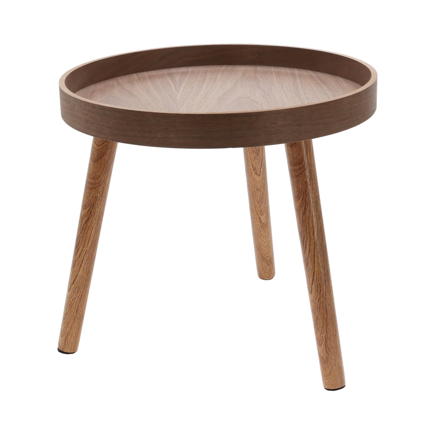2er-Set Couchtische VERDE Ø 60/38 cm, Nussbaum
