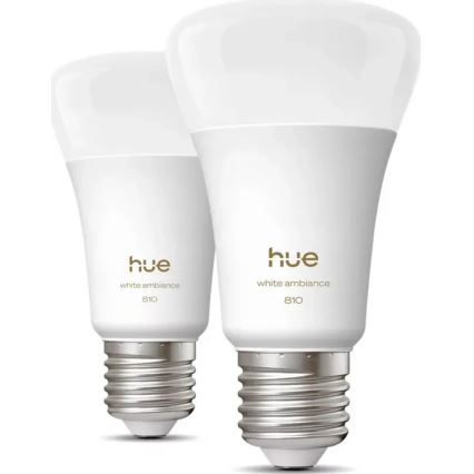 2er-Set dimmbare LED-Leuchtmittel Philips Hue WHITE E27/7W/230V 2700K