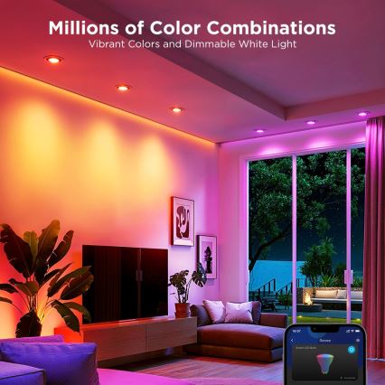 2er-Set dimmbare LED-RGBWW-Reflektorlampen MATTER GU10/4,8W/230V 2700-6500K Wi-Fi - Govee