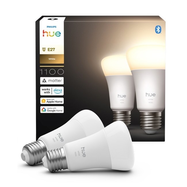 2er-Set dimmbare Philips Hue WHITE LED-Lampen E27/9,5W/230V 2700K