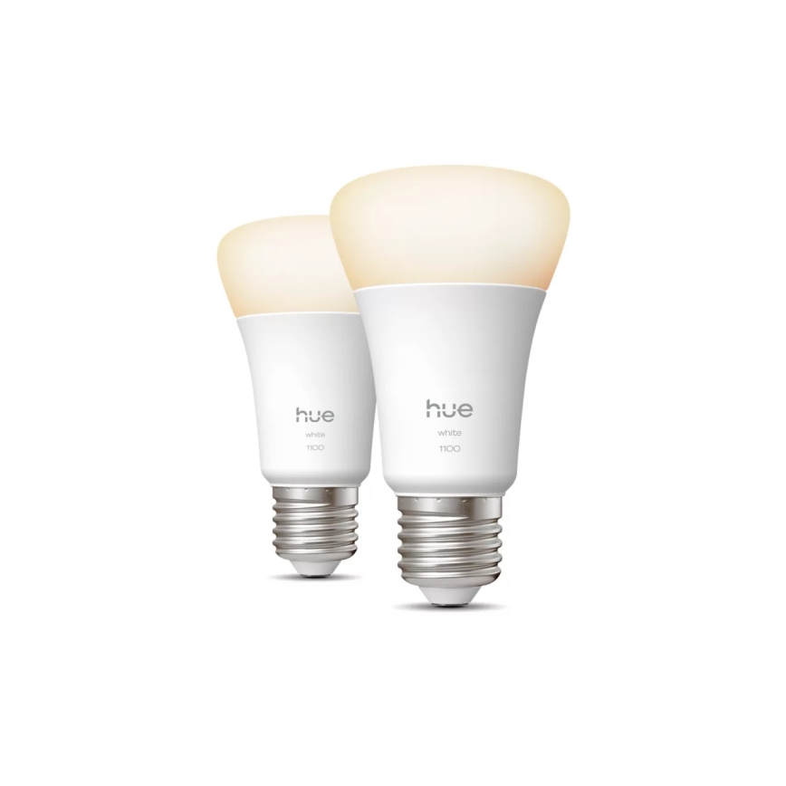 2er-Set dimmbare Philips Hue WHITE LED-Lampen E27/9,5W/230V 2700K