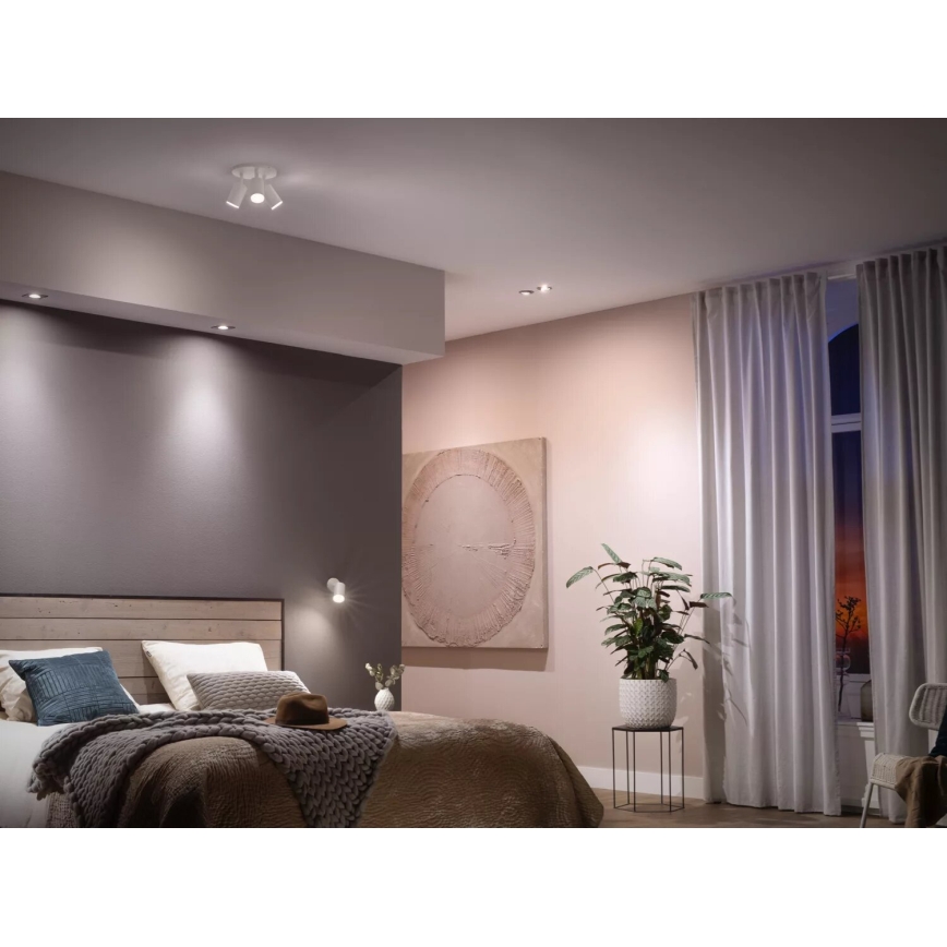 2er-Set dimmbares LED-Leuchtmittel Philips Hue WHITE AMBIANCE GU10/4,2W/230V 2200-6500K + Hue bridge