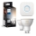 2er-Set dimmbares LED-Leuchtmittel Philips Hue WHITE AMBIANCE GU10/4,2W/230V 2200-6500K + Hue bridge