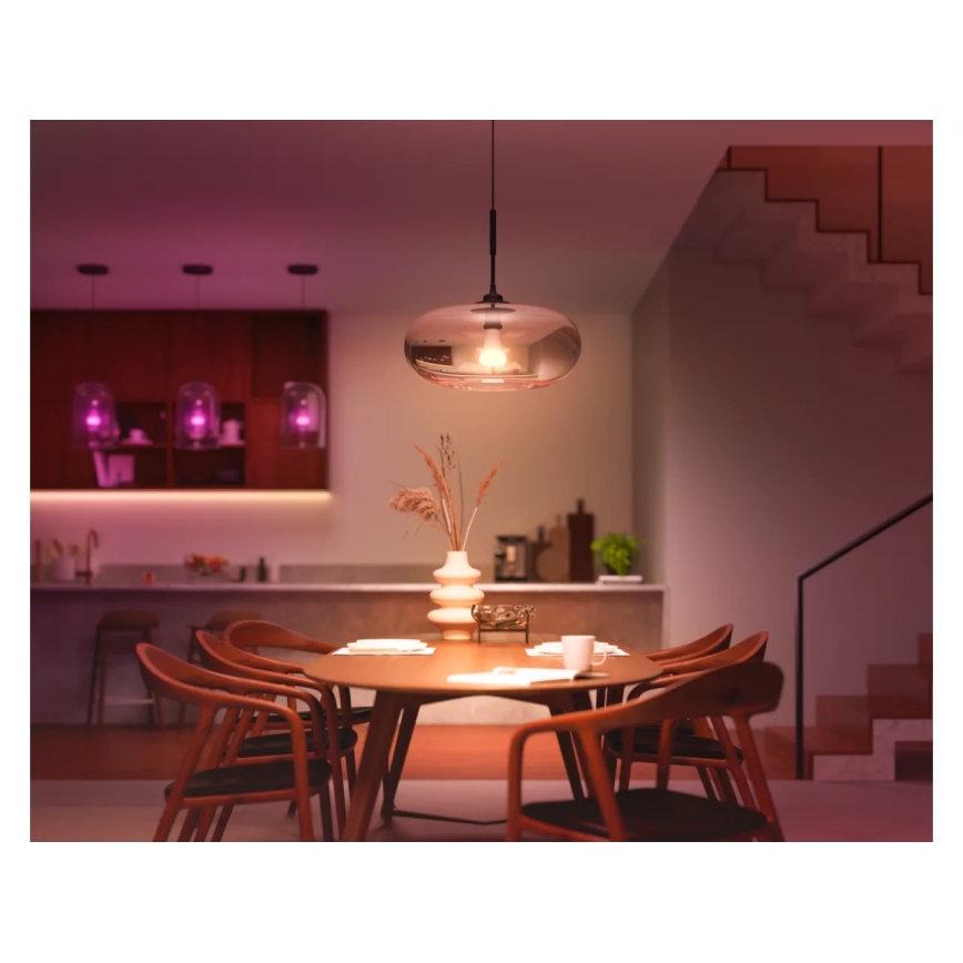 2er-Set dimmbares LED-Leuchtmittel Philips Hue WHITE AND COLOR AMBIANCE E27/6W/230V 1000-20000K