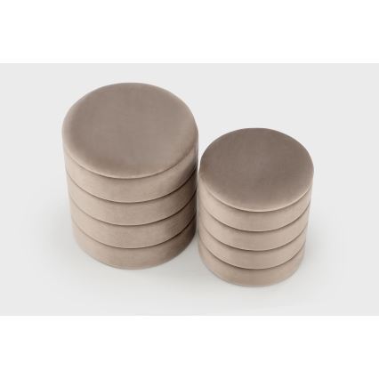 2er-Set Sitzhocker PAX Ø 33/40 cm, taupe