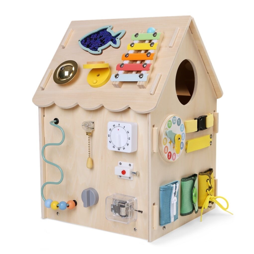 2Kids Toys - Aktivitätsbrett Haus beige
