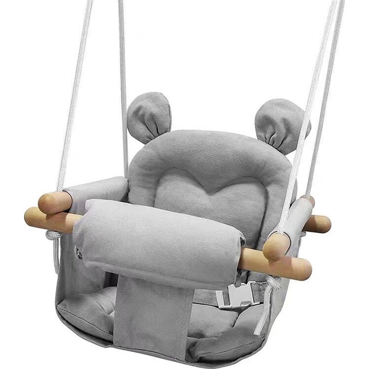 2Kids Toys - Altalena tessile per bambini grigio/faggio