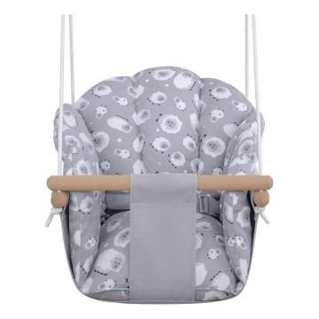 2Kids Toys - Altalena tessile per bambini grigio/faggio