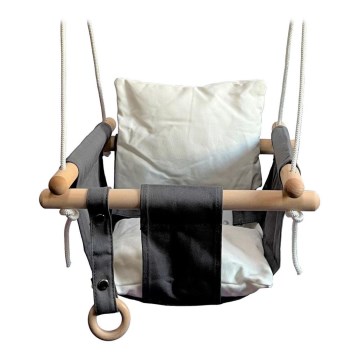 2Kids Toys - Balançoire textile pour enfants gris/blanc