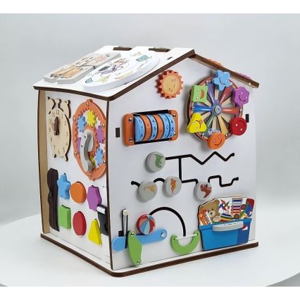 2Kids Toys - Beschäftigungsbrett Häuschen, weiß