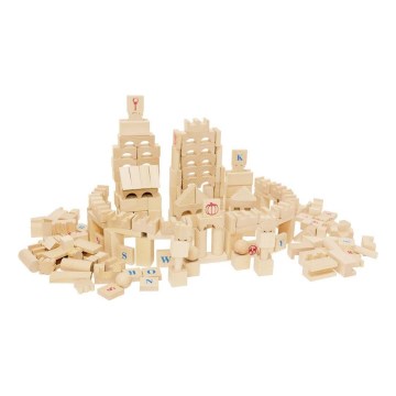 2Kids Toys - Blocchi di legno naturali, set da 220 pezzi