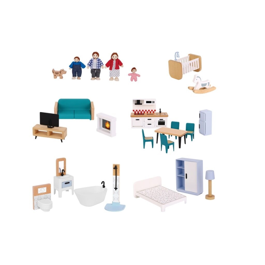 2Kids Toys - Casa delle bambole in legno Barbora