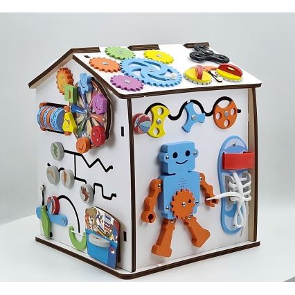 2Kids Toys - Casetta con pannello attività bianca