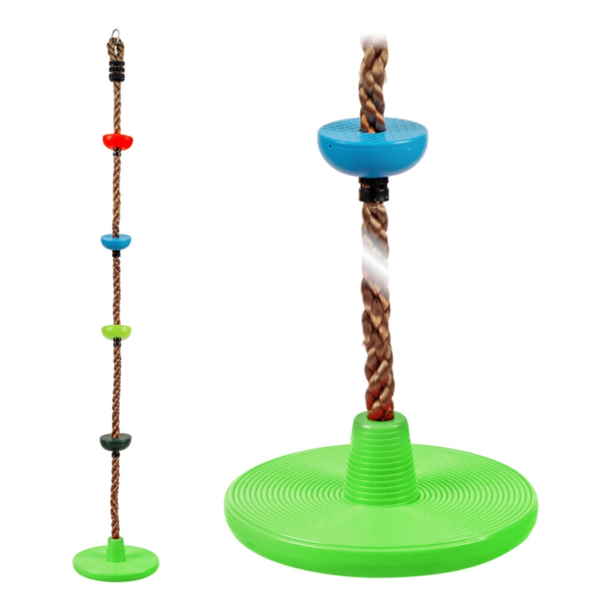 2Kids Toys - Corda di arrampicata per bambini con dischi mix di colori