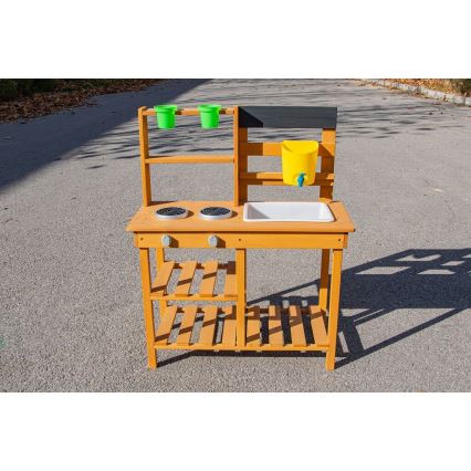 2Kids Toys - Cuisine de jardin en bois avec évier