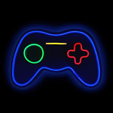 2Kids Toys - Decorazione da parete neon LED/5W/USB a forma di gamepad